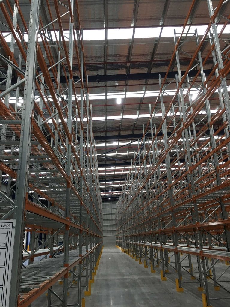 LED Warehouse Pallet Racking Aisle Light Project