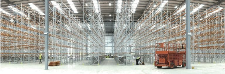 LED Warehouse Pallet Racking Aisle Light Project